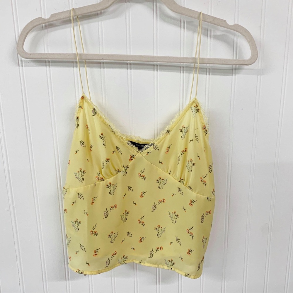 Forever 21 | Yellow Floral Cami Style Tank Top